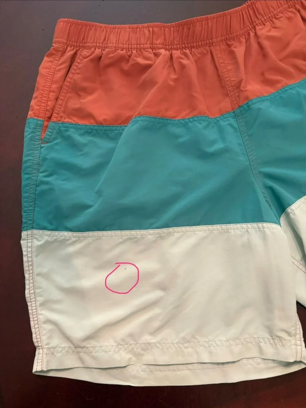 L.L.Bean Classic Supplex Sport Shorts Colorblock Lined Swim Trunks Men’s XL